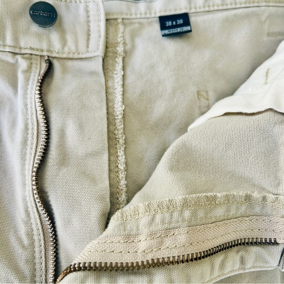 Carhartt Cargo Pants Tan Rugged Flex Relaxed Fit Canvas Workpant BN2291 W38 L30 - Picture 11 of 15